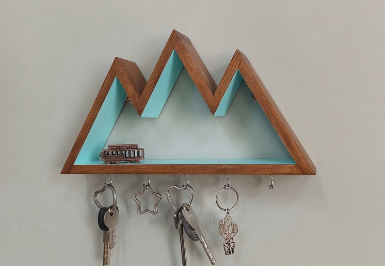Wall Key Holder Shelf Modern Key Holder Key Holder Etsy
