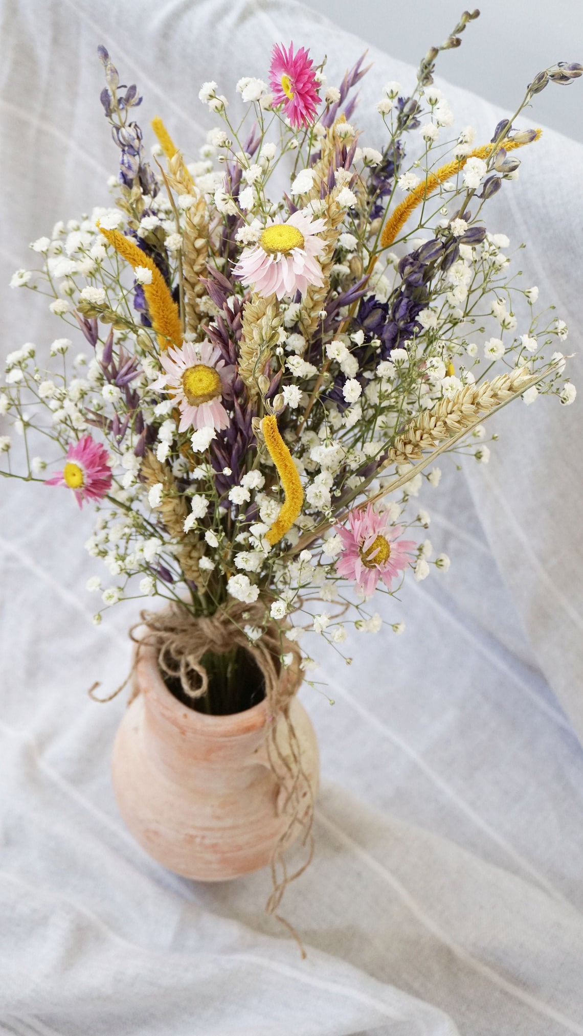 Bohemian Bride Dried Wildflower Bouquet Bridesmaid Flowergirl Etsy