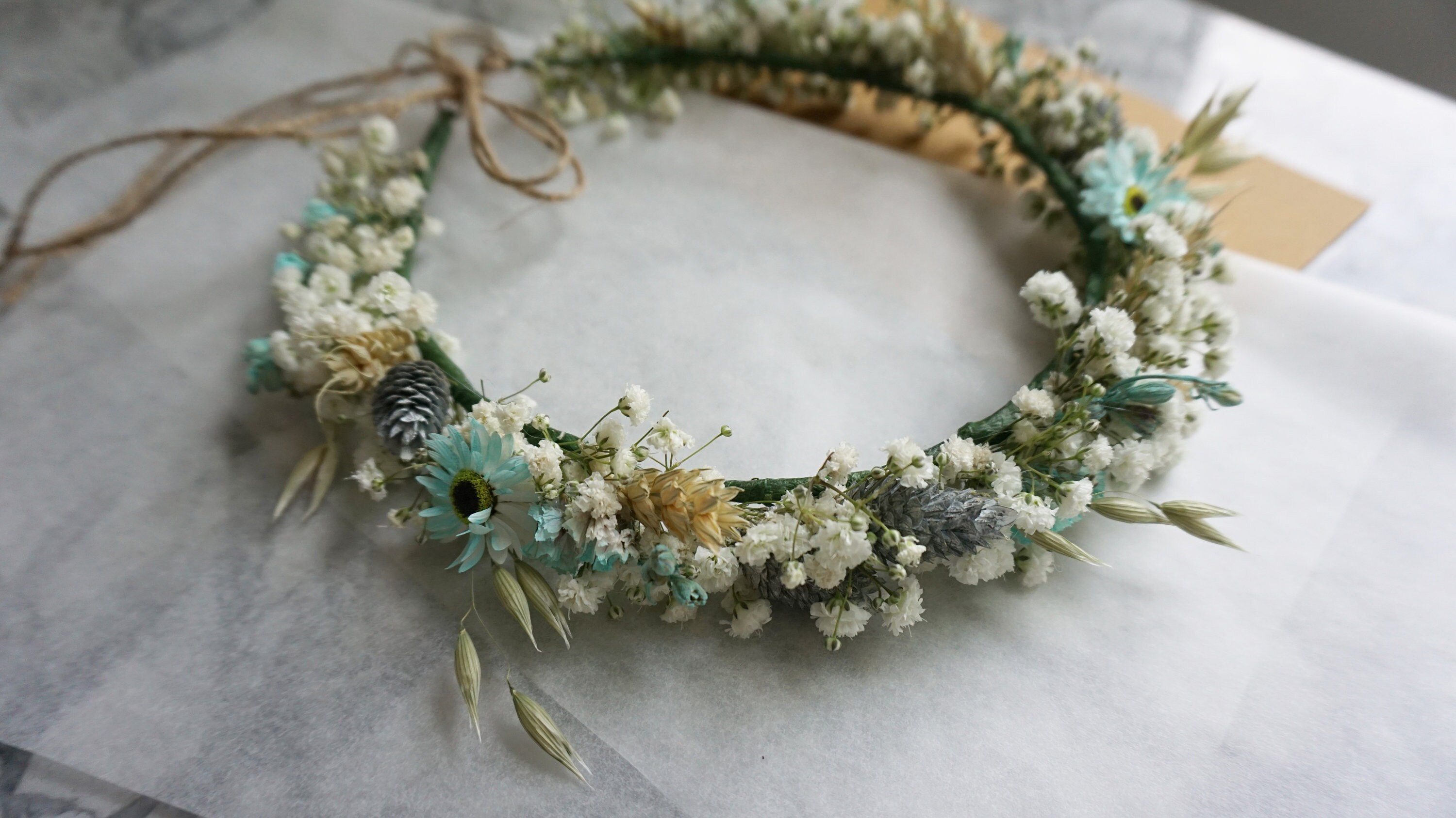 Dried Flower Crown / Preserved Flowers Bride Bridal Crown Etsy