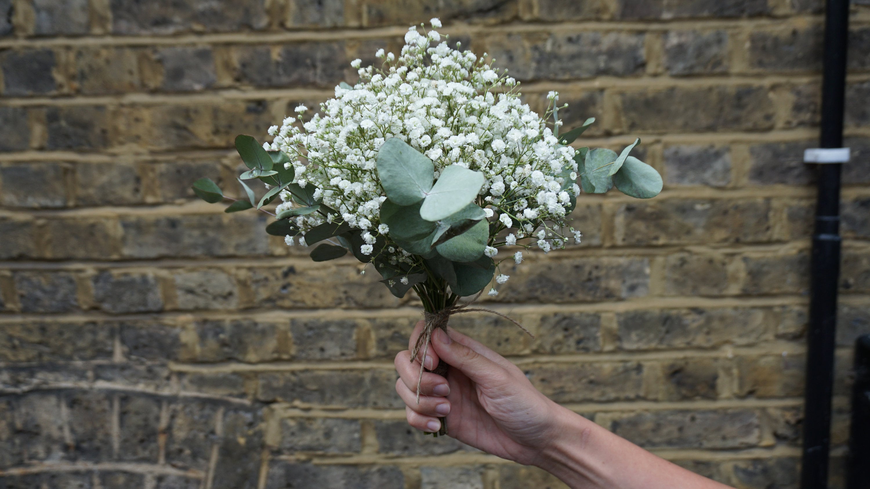 Eucalyptus Babys Breath Bridal Bouquet Bridesmaid Gift Flower Etsy UK