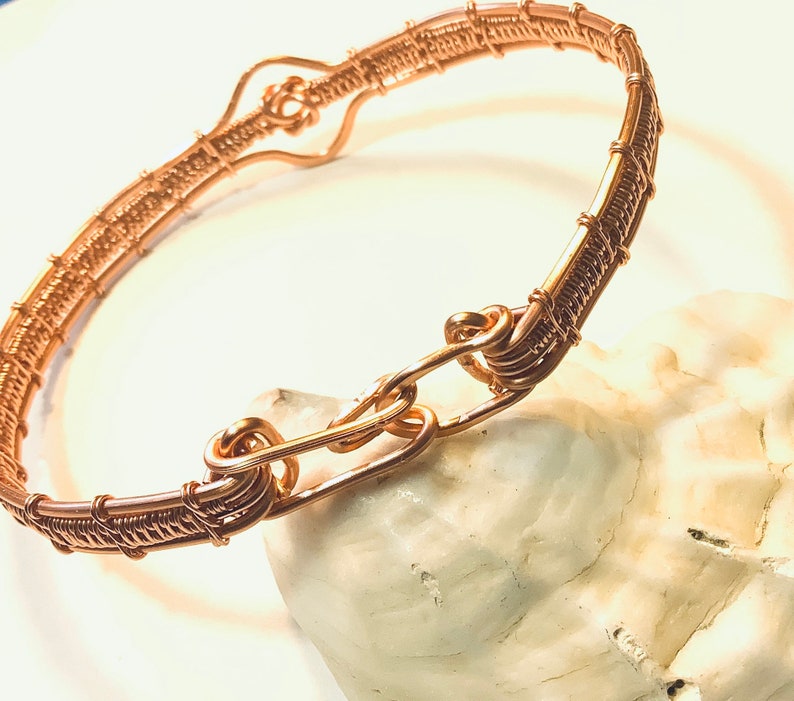 Copper or Silver Wire Woven Love Knot Bracelet image 4
