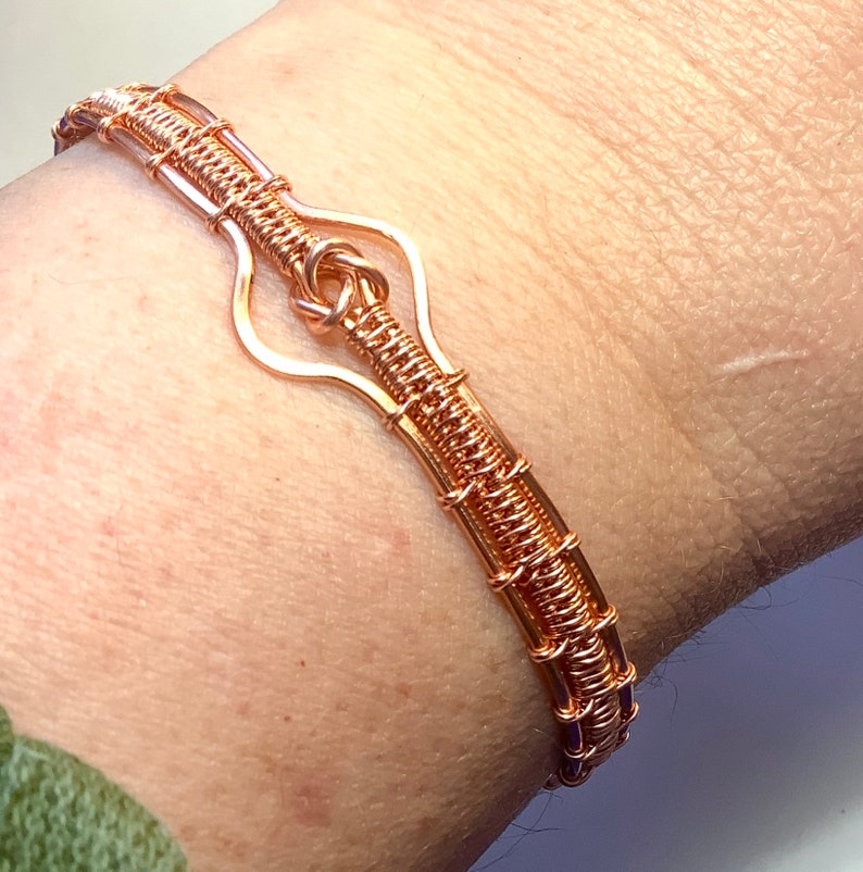 Copper or Silver Wire Woven Love Knot Bracelet image 3