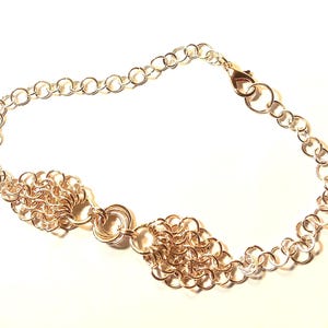 Rose Gold Chainmaille Engel Flügel Fußkettchen oder Armband