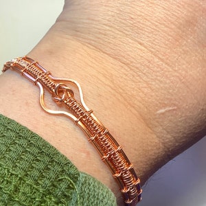 Copper or Silver Wire Woven Love Knot Bracelet image 2