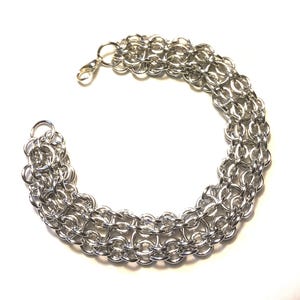 Silver Attica Chainmaille Weave Bracelet