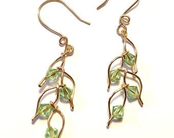 Cascading Leaves Dangle Earrings