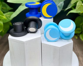 Medidores magnéticos de colores personalizados estilo luna para disfraces de animales