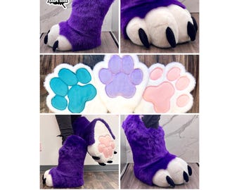 Slim Digigrade Fursuit Feetpaw Indoor and Outdoor Pattern [PDF DOWNLOAD]
