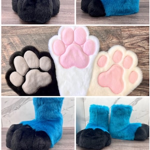 Slim Fursuit Feetpaw Indoor and Outdoor Pattern [PDF DOWNLOAD]