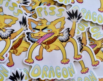 Piss Dragon Sticker