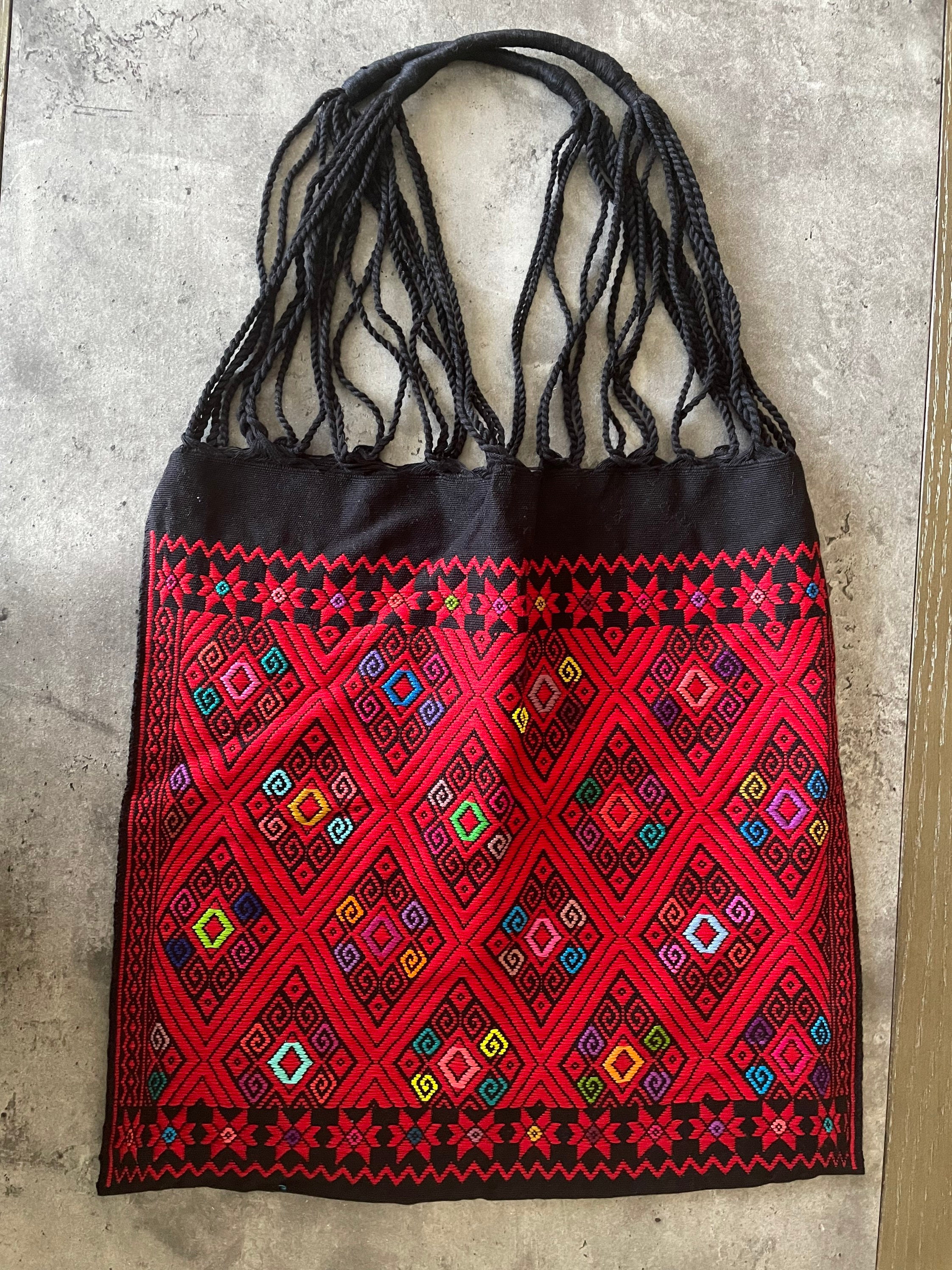 Loom Woven Mexican Tote Mexican Shoulder Bag Hand Etsy