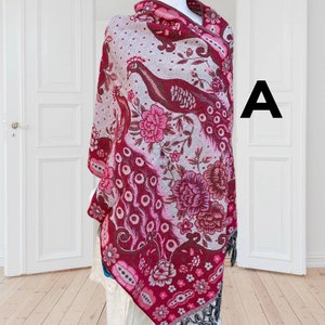 Mexican Peacock Rebozo, Woven Blanket Scarf, Wrap,  Mexican Shawl, Rebozo Mexicano