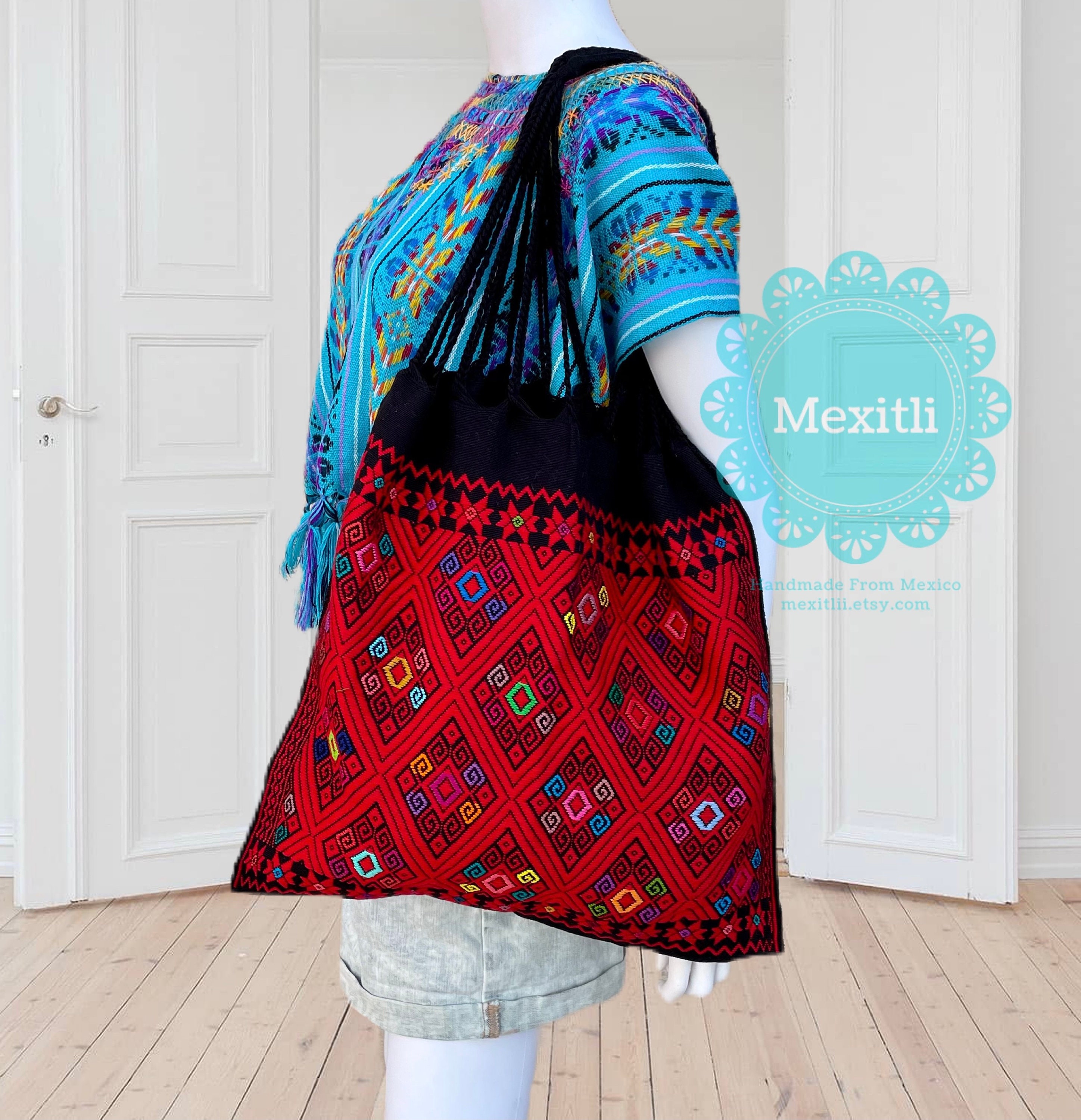 embroidered shoulder bolsa