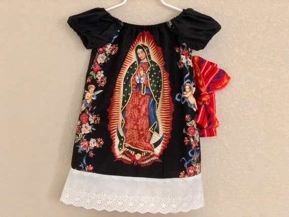 Mexican Our Lady of Guadalupe Peasant Dress for Girls Virgin - Etsy New Zealand Mexican Our Lady of Guadalupe Peasant Dress for Girls Virgin - Etsy New Zealand