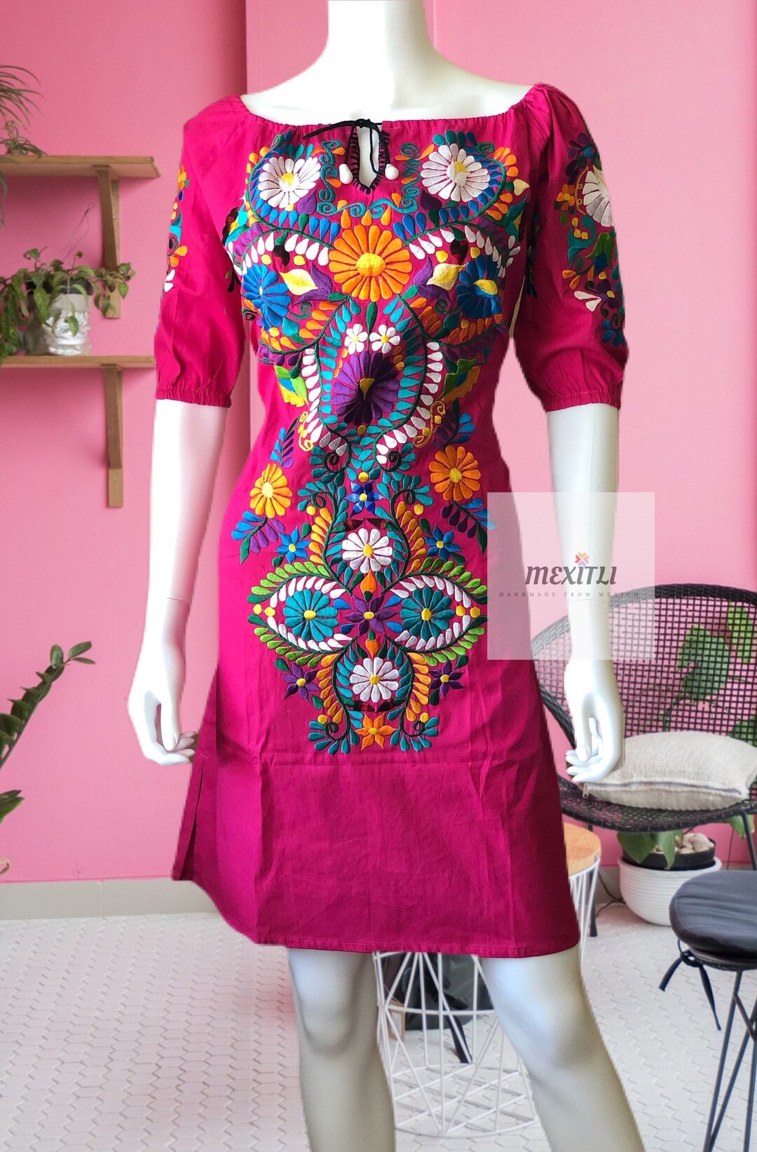 Black Off The Shoulder Mexican Dress Black Mexican Fiesta Embroidered Dress