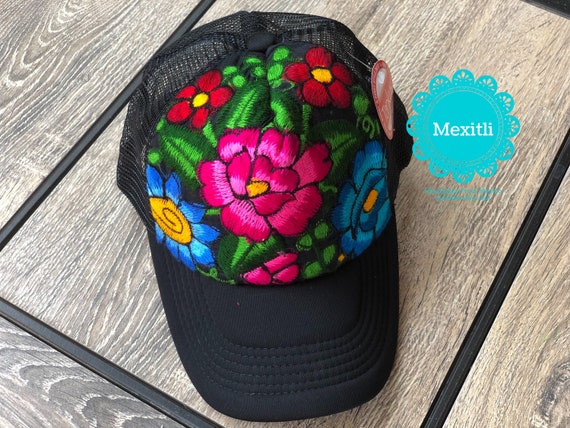 Mexican Floral Embroidery Baseball Cap 