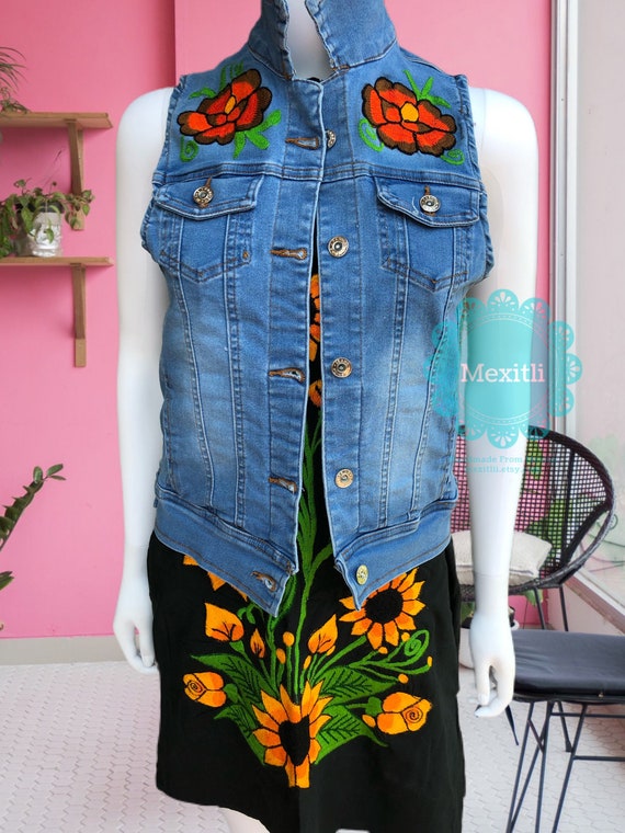 トップス Lee6(ROKU)MEXICAN MOTIF JAQUARD VEST TAPP New York Novelty Zipper Vest Tassels Asian Inspired 100