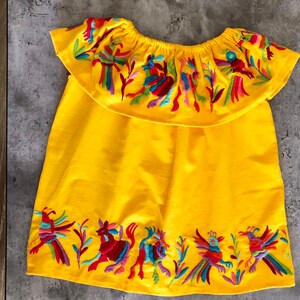 2T- Mexican Otomi Embroidery Girl&#39;s Dress, Vestido Bordado para niña, Fiesta Dress