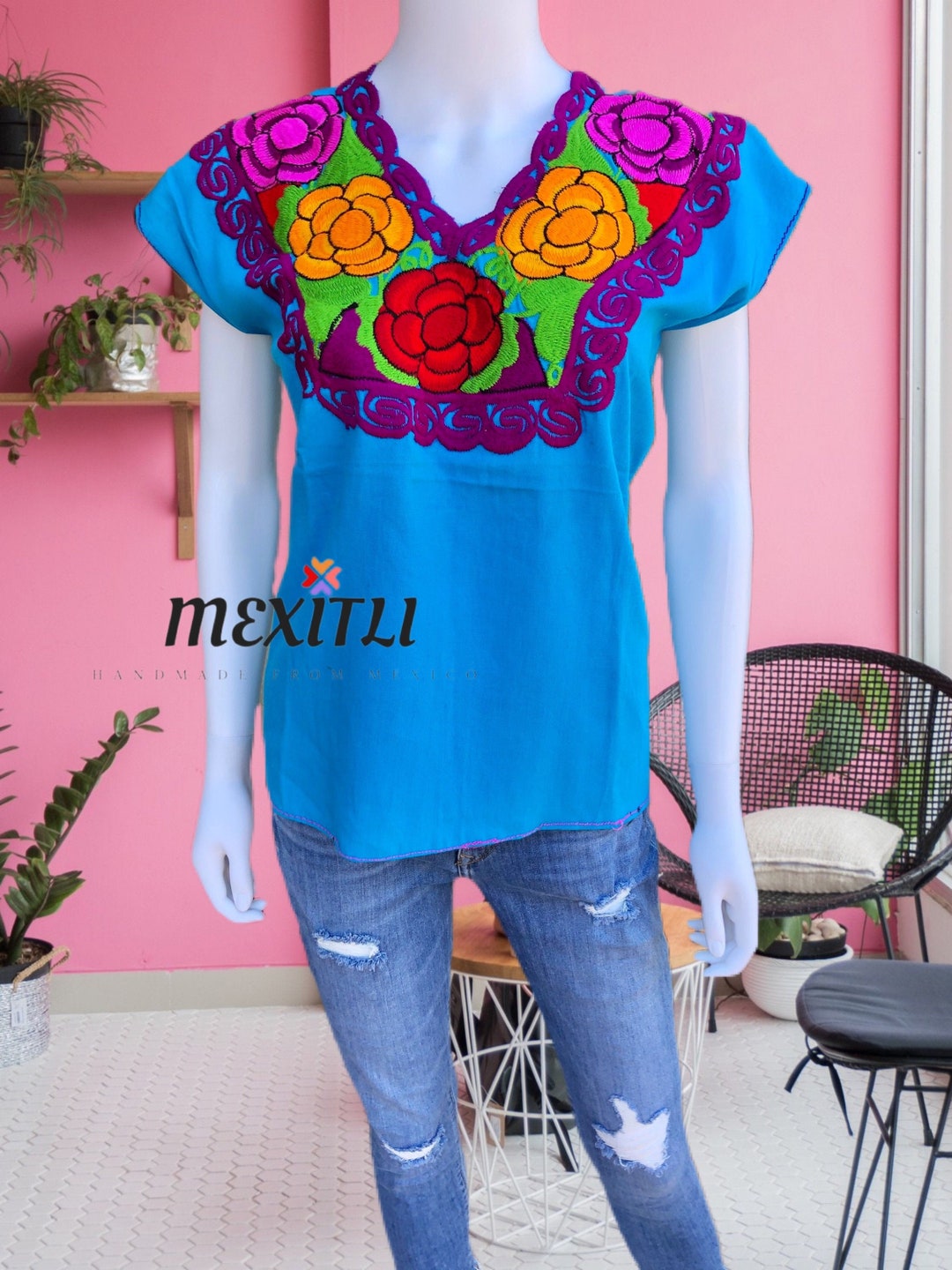 トップス FLORAL EMBROIDERED BLOUSE fetico FETICO 22AW 