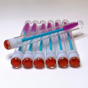 10x Lash wands - Red glitter