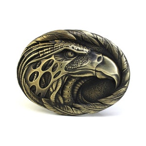 Buckle &quot; Iron Eagle &quot; by Dwarfus solid brass belt buckle exclusive design exelent quality vintage style made in Ukraine gift present leather
