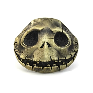Belt buckle &quot; Mr. Plant &quot; by Dwarfus high quality brass exclusive design handmade Ukraine vintage style cartoon scull halloween pumpkin