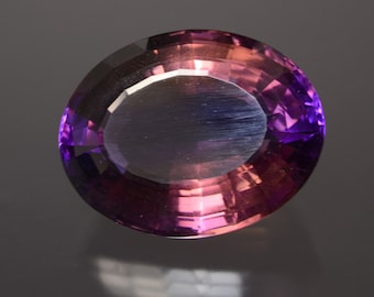 92.08 Carat Oval Step Cut Ametrine Gem, Large Quartz variant Ametrine Gem, Beautiful Luster, Multiple Colors, Anahi Mine, Bolivia Locality