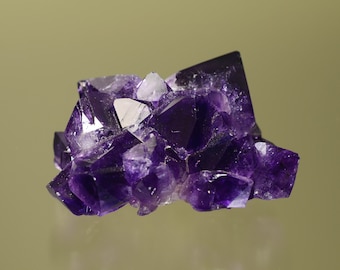 Quartz variety Amethyst, Crystal Cluster with Deep Purple Color, Artigas, Uruguay