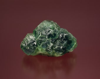 Green Fluorite with Quartz Specimen from the Ziang Fang Lin Mine, Hunan Province, China; Slight Color-Zoning