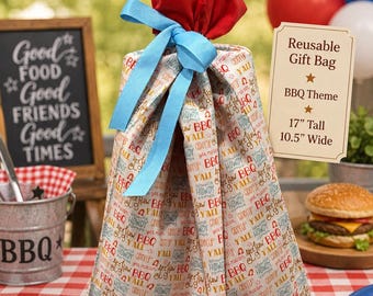 BBQ themed Fabric Gift Bag | Easy Wrapping