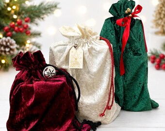 Set of 3 Velvet Gift Bags