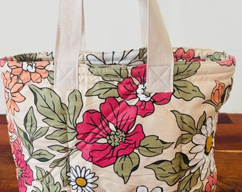 Multi use Floral Quilted Tote Bag