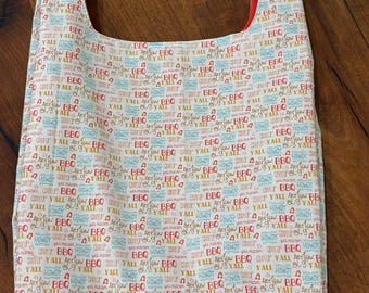 Strong BBQ themed reusable shopping grocery  bag