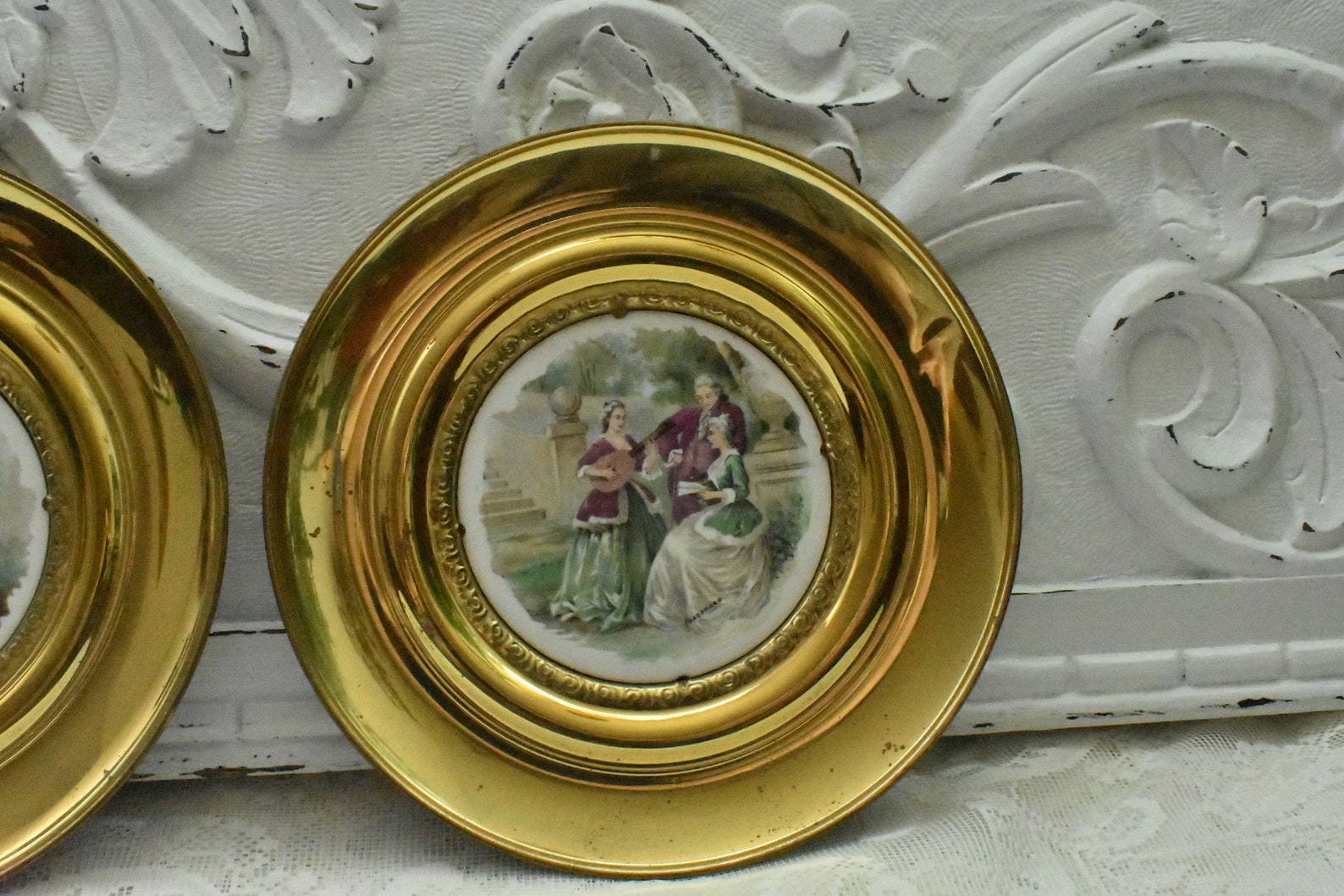 Solid Brass Plates Set of 3 Made in England Wall Hangings Etsy