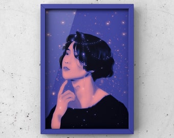 blue hannie ~glossy print