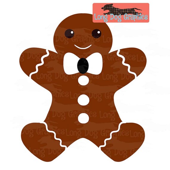 Download Svg Gingerbread Man With White Trim Digital Image Gingerbread Etsy PSD Mockup Templates