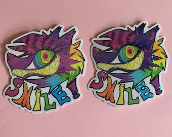4" Holographic Sparkle Star Glitter Sparkledog SMILE Sticker