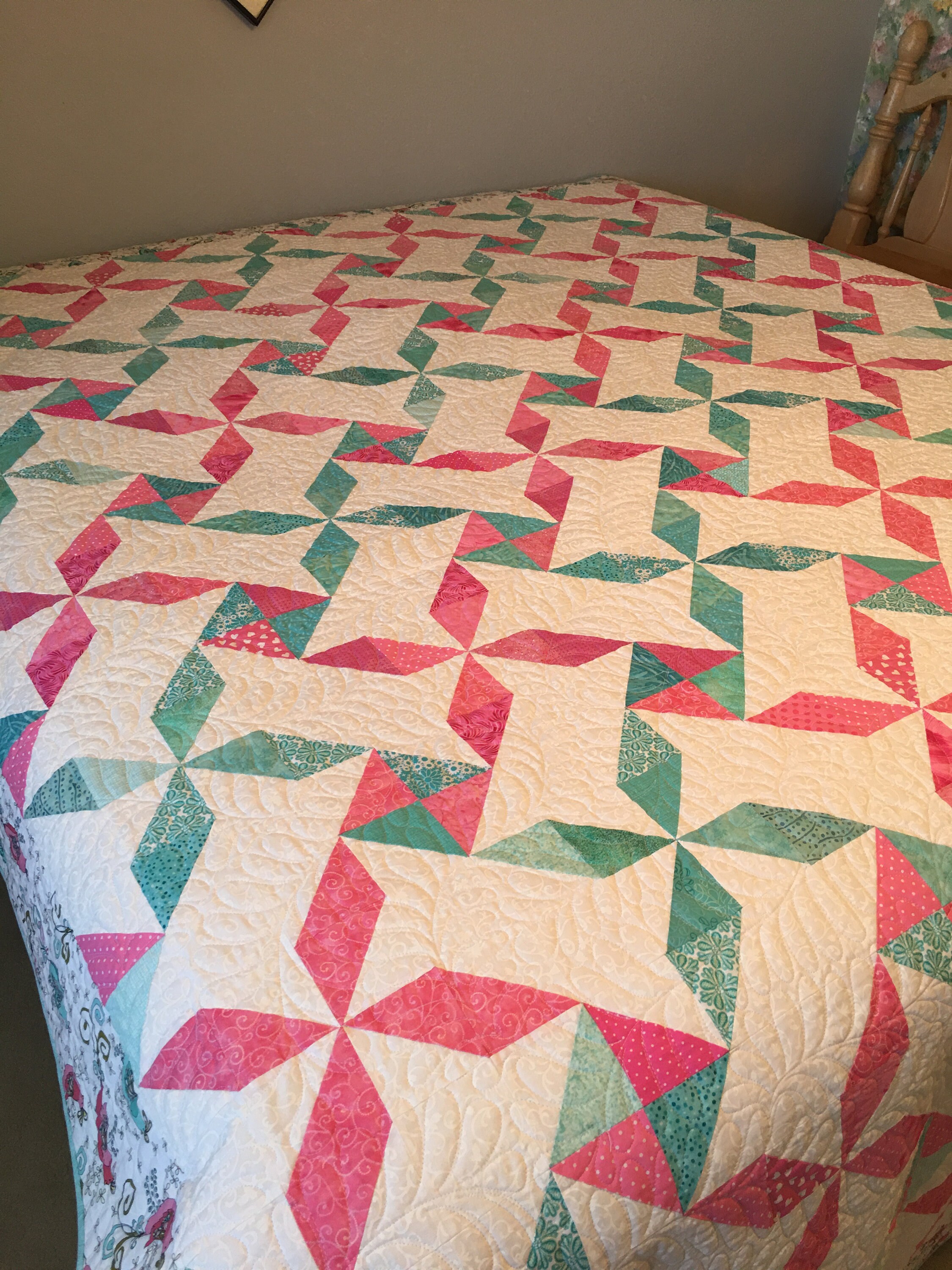Pinwheel Patchwork Quilt Etsy