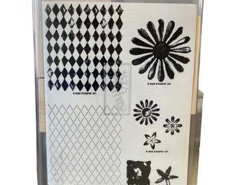 Stampin Up Mounted Rubber Stamp Looks Like Spring Flower Petals