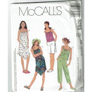 McCall&#39;s Sewing Pattern 3269 Dress Top Shirt Pants Shorts Girls Size 12-16