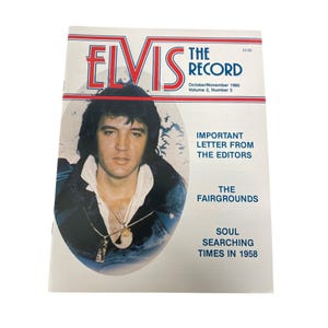 Elvis The Record Magazine October/November 1980 Vol. 2 No. 3 Memorabilia