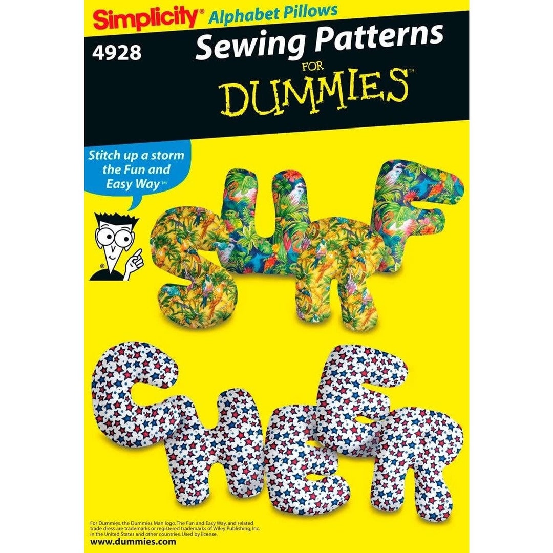 Simplicity Sewing Pattern 4928 Alphabet Pillows Etsy