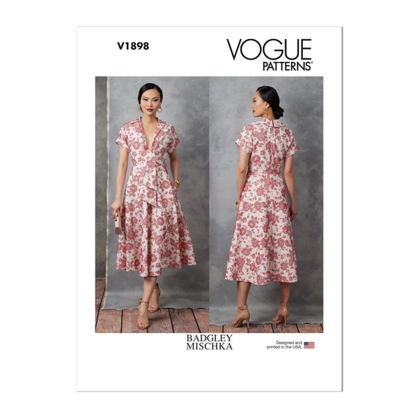 Vogue Sewing Pattern 1898 R11572 BADGLEY MISCHKA Dress Misses Size 8-16