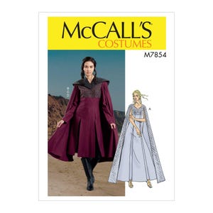 Patrón de costura McCalls 7854 10669 Capas para disfraces Tallas para mujer 14-22