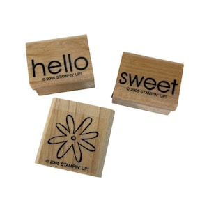 Stempels Hallo lieve woorden bloemmotief Daisy 1,25" Stampin Up