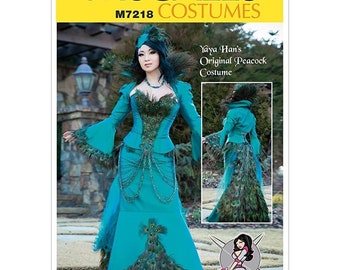 McCall's Sewing Pattern 7218 Peacock Jacket Corset Skirt by Yaya Han Size 6-14