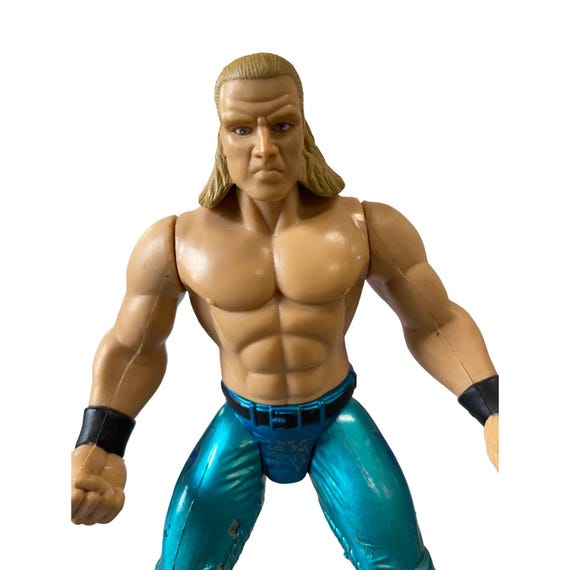 1998 WWE Triple H Wrestling Action Figure Blue Pants by Jakks