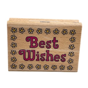 NEW NO INK Stampin Up Mounted Rubber Stamp Best Wishes