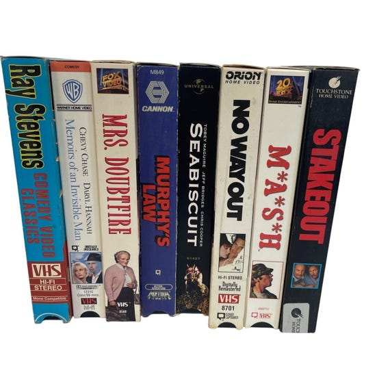 VHS Movie Collection Lot of 8 Comedy Drama Classics Featuring Mrs