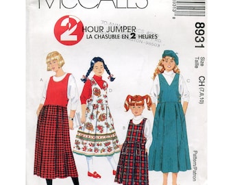 McCalls 2-Hour Jumper Pattern #8931 Childrens Size CH (7-10)